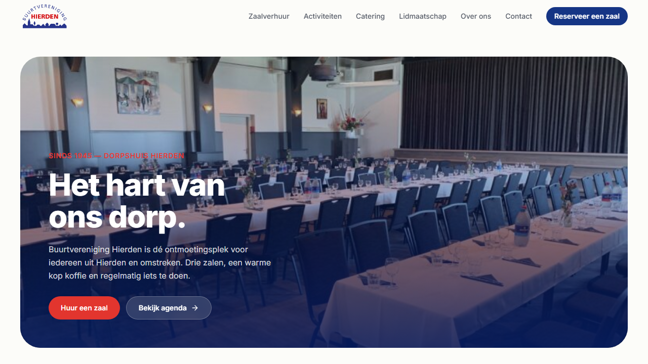 Website ontwerp voor Buurtvereniging Hierden - Website voor vereniging door Refreshed Webdesign